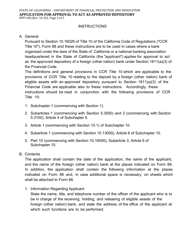 Form DFPI-88 Application for Approval to Act as Approved Depository - California, Page 2