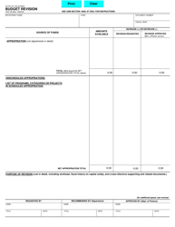 Document preview: Form STD.26 Budget Revision - California