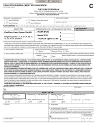 Document preview: Form STD701C Cash Option Enrollment Authorization - Flexelect Program - California