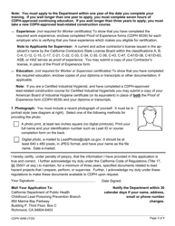 Form CDPH8488 Application for Lead Certification - California, Page 9