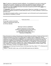 Formulario CDPH8488 SP Solicitud Para Certificacion De Plomo - California (Spanish), Page 6