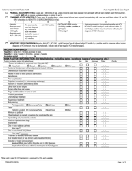 Form CDPH8703 Acute Hepatitis B or C Case Report - California, Page 2