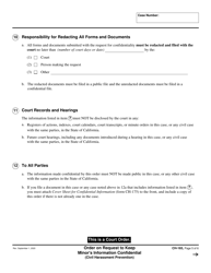 Form CH-165 Order on Request to Keep Minor&#039;s Information Confidential - California, Page 5