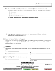 Form DV-178 Response to Request for Release of Minor&#039;s Confidential Information - California, Page 3