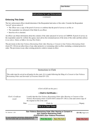 Form GV-130 Gun Violence Restraining Order After Hearing or Consent to Gun Violence Restraining Order - California, Page 5