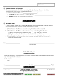 Form GV-630 Order on Request to Terminate Gun Violence Restraining Order - California, Page 2