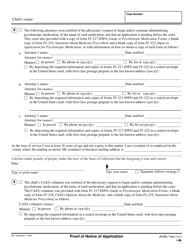 Form JV-221 Proof of Notice of Application - California, Page 3