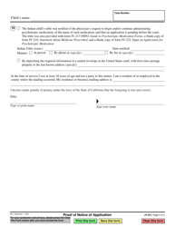 Form JV-221 Proof of Notice of Application - California, Page 4