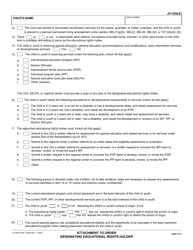 Form JV-535(A) Attachment to Order Designating Educational Rights Holder - California, Page 2