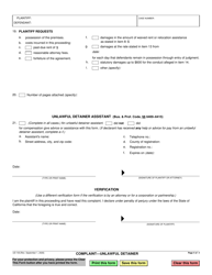 Form UD-100 Complaint - Unlawful Detainer - California, Page 4