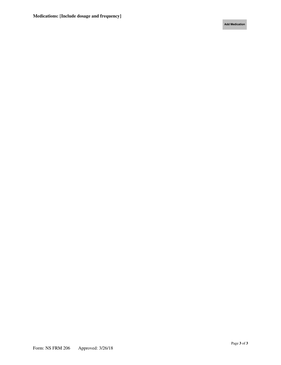 Form NS FRM206 Physical Examination - Delaware, Page 3