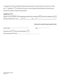 Form FDACS-03588 Lp Gas Insurance Affidavit - Florida, Page 2