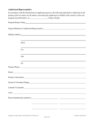 Application for New Florida Forever Project - Florida, Page 3