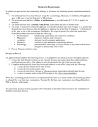 Reciprocity Form - Arkansas, Page 3