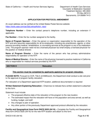 Form DHCS5135 Application for Protocol Amendment - California, Page 4