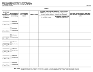 Form CEM-2075 Project Stormwater Annual Report - California, Page 6