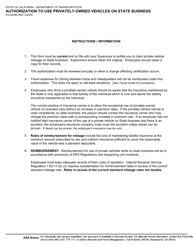Form FA-0205A Authorization to Use Privately-Owned Vehicles on State Business - California, Page 2