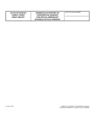 Form 1F-P-3019 Confidential Request for Special Immigrant Juvenile Factual Findings - Hawaii, Page 5