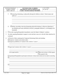 Form 1F-P-754 Petition for an Order for Protection on Behalf of Family or Household Members - Hawaii, Page 6