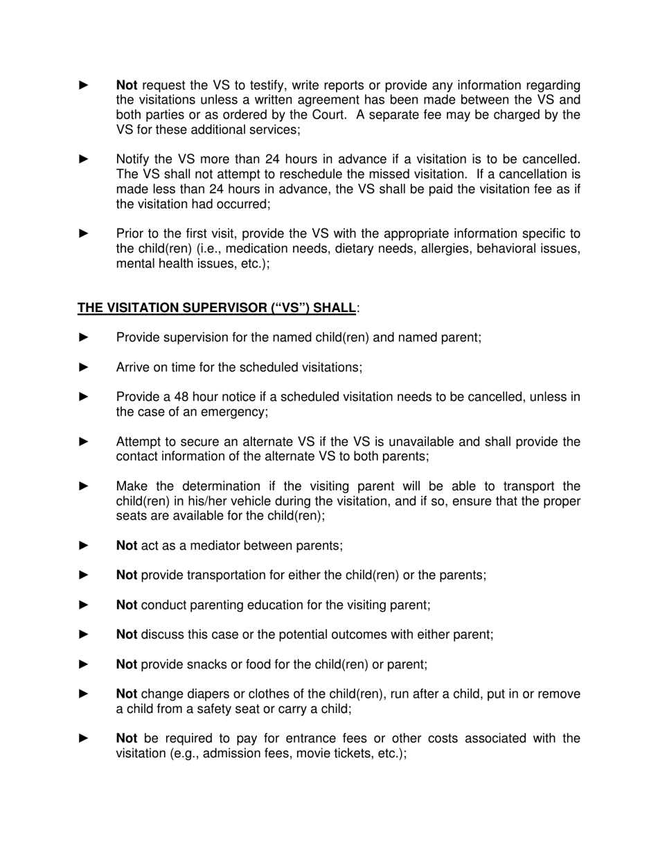 Form 2F-P-558 Order Regarding Supervised Visitation - Hawaii, Page 5