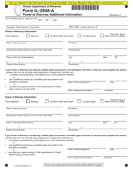 Document preview: Form IL-2848-A Power of Attorney Additional Information - Illinois