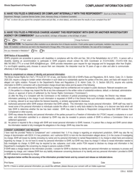 Form CIS-U Complainant Information Sheet (For All Cases Not Related to Housing Discrimination) - Illinois, Page 4