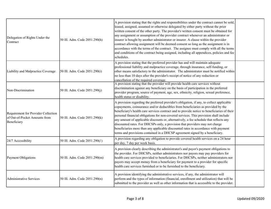 Discounted Health Care Services Plan Only Application - Administrator and Insurer - Illinois, Page 3