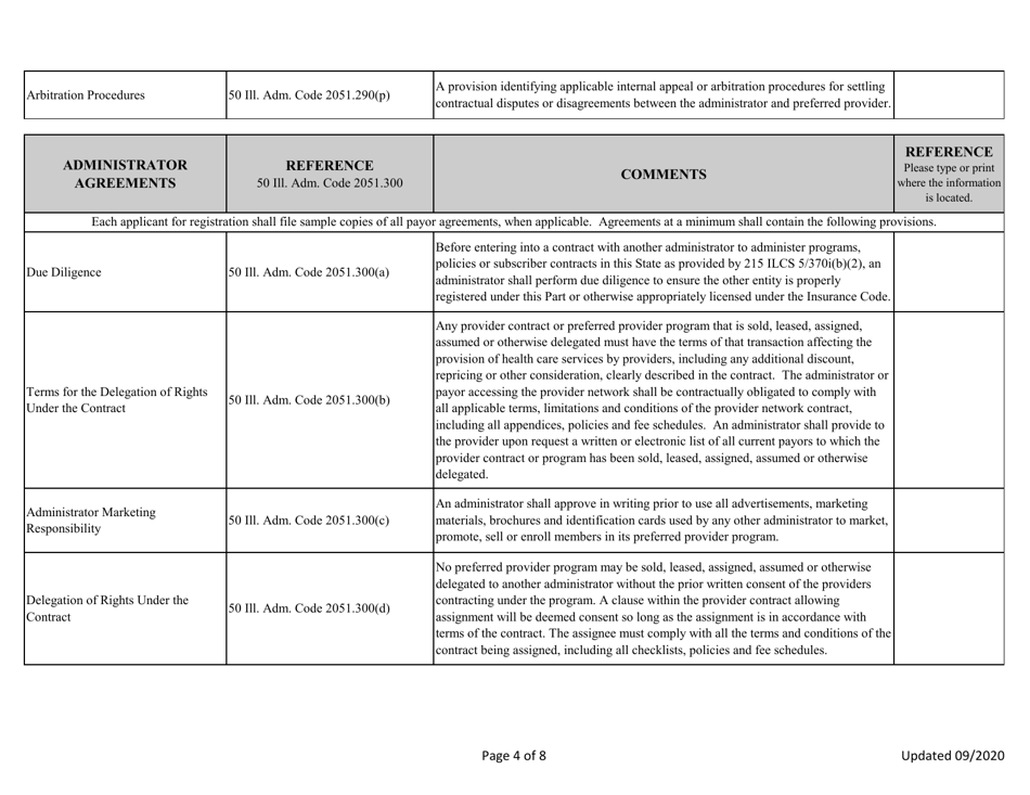 Discounted Health Care Services Plan Only Application - Administrator and Insurer - Illinois, Page 4