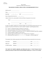 Form CFS374 Transition Funding Application and Disbursement Plan - Illinois