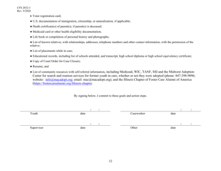 Form CFS2032-1 Youth Driven Transition Plan - Illinois, Page 12