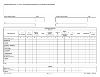 Form AER1956 Equal Employment Opportunity Workforce Analysis - Illinois, Page 2