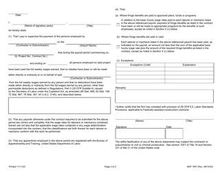 Form AER1957 Weekly Statement of Compliance and Certified Transcript of Payroll - Illinois, Page 2