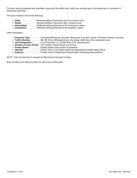 Form BC2448A Profile Report for Pavement Smoothness - Illinois, Page 2