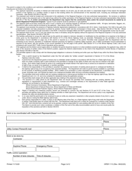 Form OPER1113 Utility Permit - Illinois, Page 2