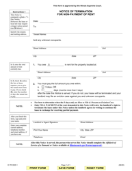 Document preview: Form E-TR3505.1 Notice of Termination for Non-payment of Rent - Illinois
