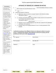 Document preview: Form E-AD3513.1 Affidavit of Service of a Demand or Notice - Illinois