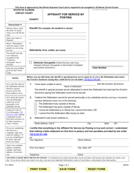 Document preview: Form E-A3508.1 Affidavit for Service by Posting - Illinois