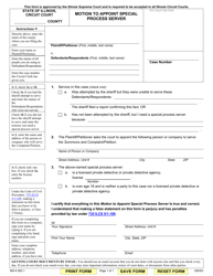 Document preview: Form MS-A902.1 Motion to Appoint Special Process Server - Illinois