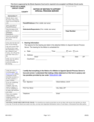 Form MS-N903.1 Notice of Motion to Appoint Special Process Server - Illinois
