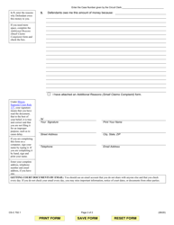 Form CS-C702.1 Small Claims Complaint - Illinois, Page 2