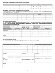 Form Per D81 Employment Application - Illinois, Page 6