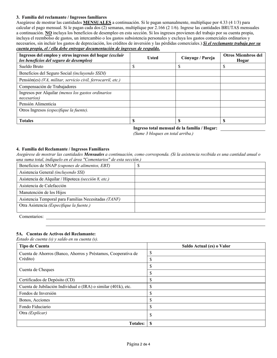 Formulario del Estado 57026 Solicitud De Exencion Por Sobrepago - Indiana (Spanish), Page 2