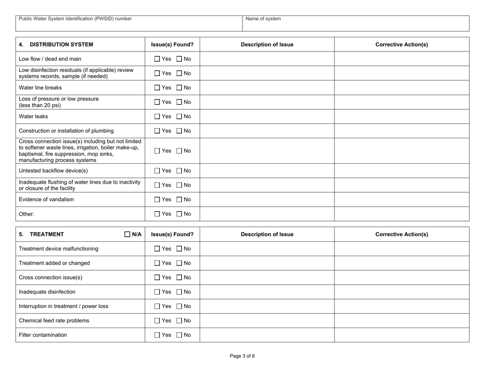 State Form 55983 Level 2 Assessment - Transient Public Water System - Indiana, Page 3