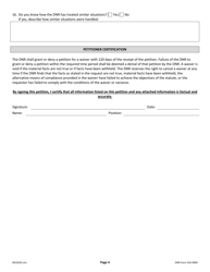 DNR Form 542-0004 Petition for Waiver - Iowa, Page 4