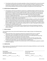 DNR Form 542-0555 Participation Agreement - Iowa, Page 2
