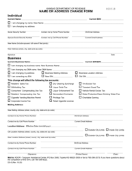 Form DO-5 Name or Address Change Form - Kansas