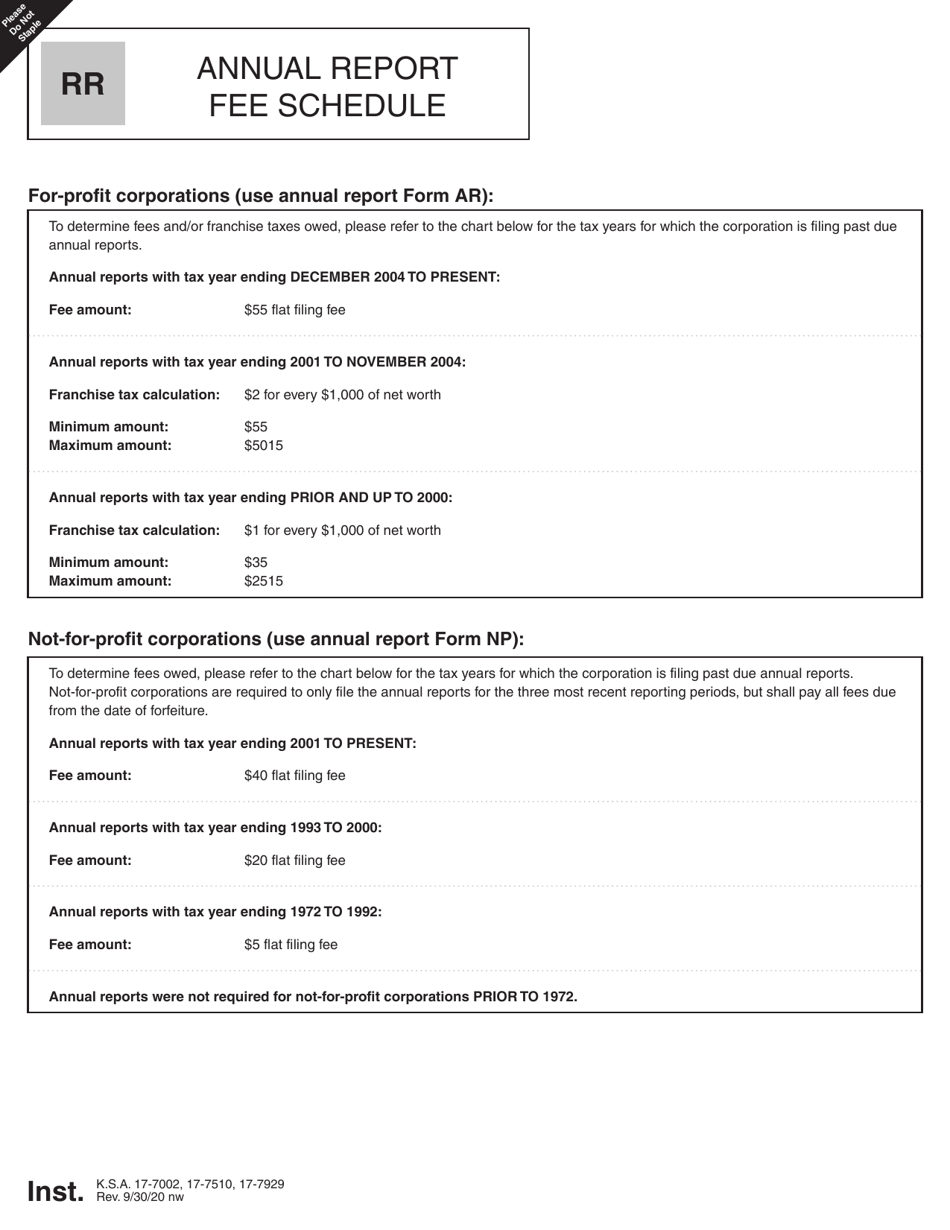 Form RR Certificate of Reinstatement or Renewal, for-Profit and Not-For-Profit Corporations - Kansas, Page 3