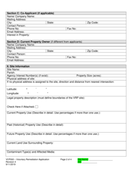Form VCP002 Voluntary Remediation Program Application - Remediation Phase - Louisiana, Page 2