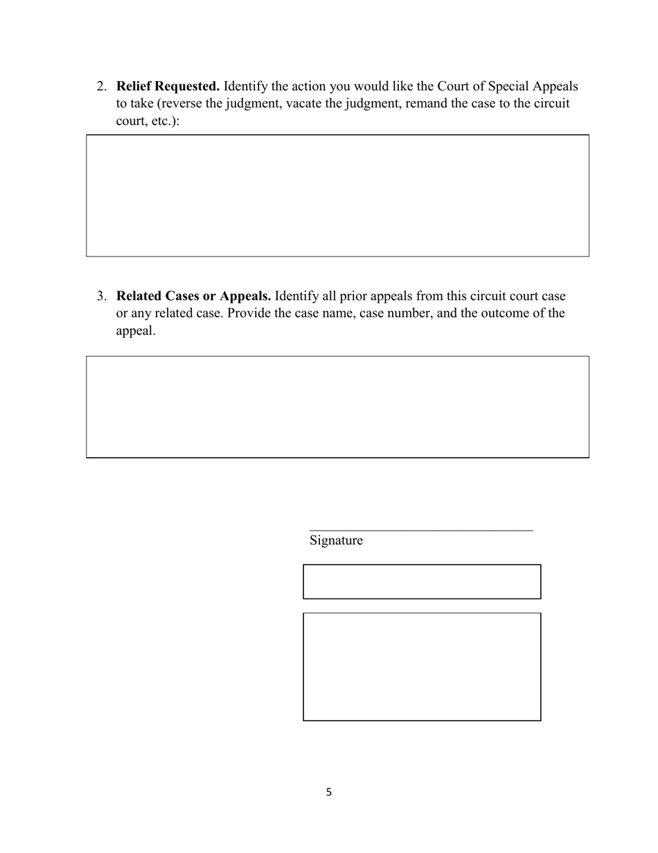 Informal Brief of the Appellee - Maryland, Page 5