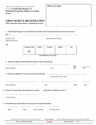 Ground Rent Registration Application - Maryland